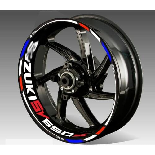 Suitable for Suzuki sv650sk wheel sticker refitting rim edge color reflective strip wheel Decal