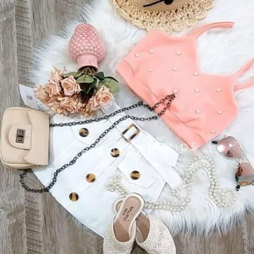 Pudcoco 2020 Newborn Toddler Kid Baby Girl Sling Crop Tops Mini Skirt Dress Outfit Clothes