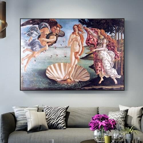 Birth Of Venus Wall Art Canvas Prints Famous Classical Canvas Painting Reproductions Art Posters On The Wall Pictures Home Decor