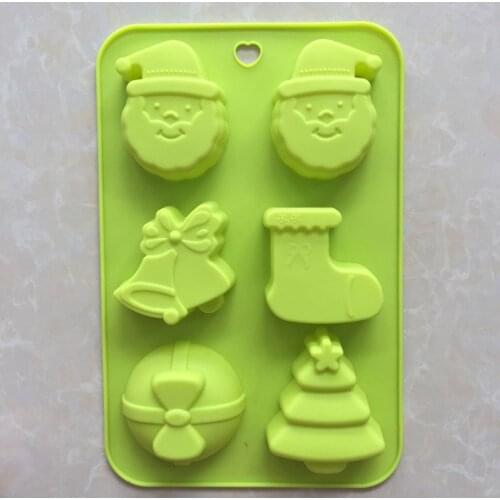 Christmas Series Silicone Mold for Baking Accessories 3D DIY Sugar Craft Chocolate Cutter Mould Fondant Cake Decorating Tools