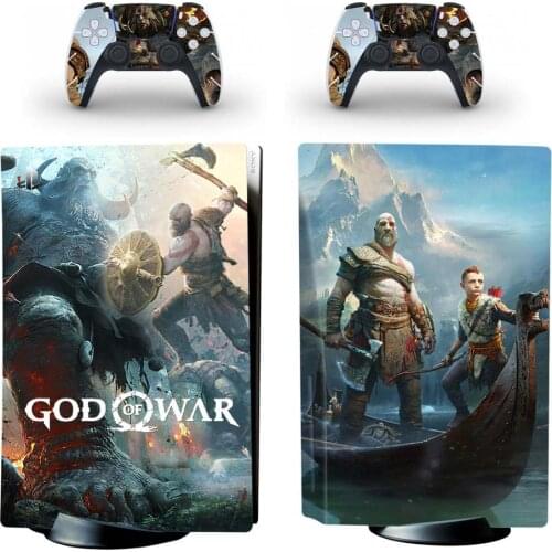 God of War PS5 Standard Disc Skin Sticker Decal Cover for PlayStation 5 Console and Controllers PS5 Skin Sticker Vinyl