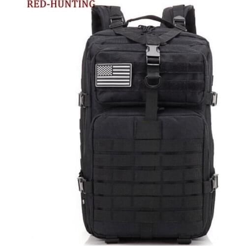 Large Capacity Tactical Backpack Military Rover Molle Assault Range Bags Outdoor EDC Molle Pack with Flag Patch
