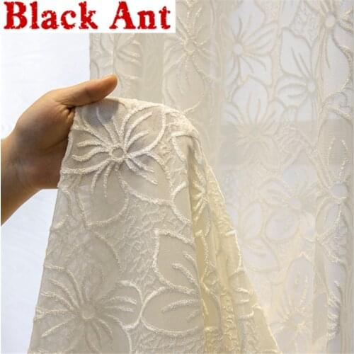 White Sheer Curtain For Living Room Romatic Cherry Blossoms Tulle Curtain Kids Bedroom Window Blinds Drape Custom Made JD944#35