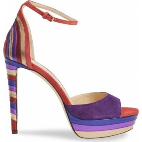 Summer Women Platform High Heels Sandals Plus Size 33-43 Black Elegant Sexy Party High Thin Heels Sandals Lady Peep Toe Pumps