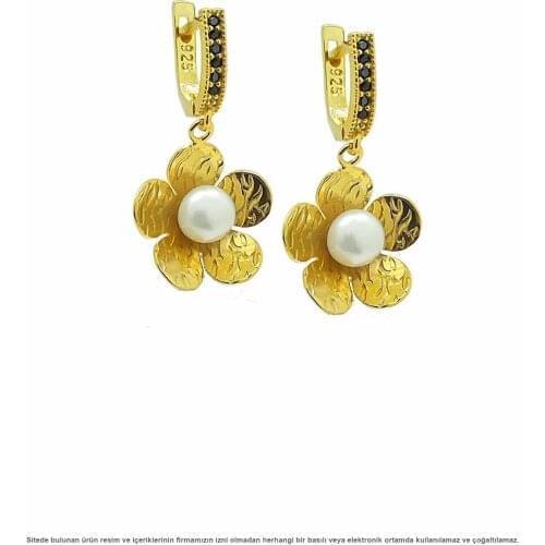 Silver Gold Plated Daisy Lady Earrings