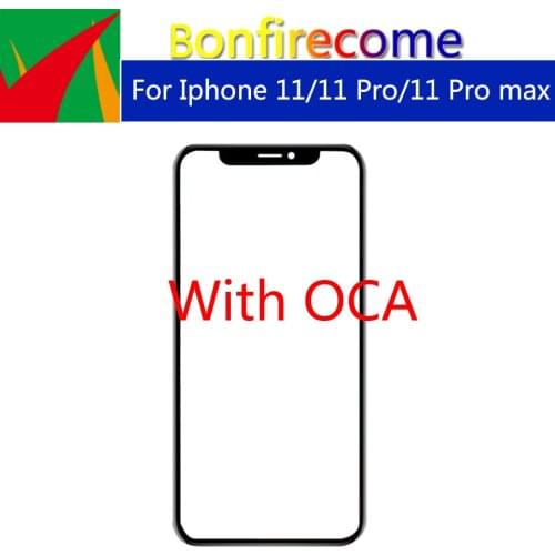 10Pcs\lot For Iphone-11 /11 Pro/11 Pro Max LCD Front Touch Screen Glass Outer Lens Replacement With OCA Tape