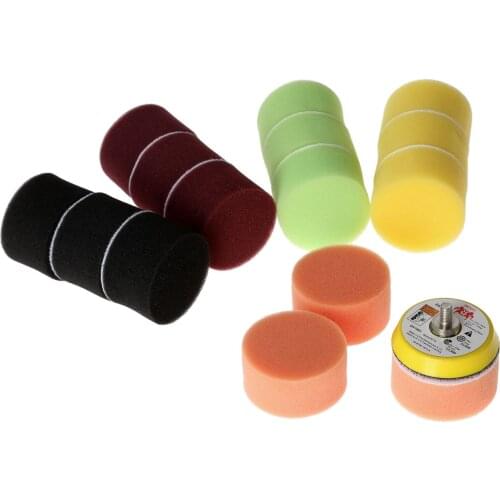 16Pcs/set 2 Inch Car Polisher Hand Tool Kit Polishing Buffing Pad Kit f For Car Polisher Wax Buffer Car Polishing Pad Set 50mm
