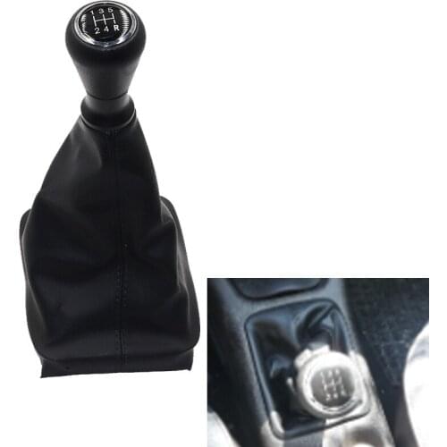 5 6 Speed Car Gear Shift Knob Shifter Collar Lever Stick Gaiter Boot Cover for Peugeot 206 406