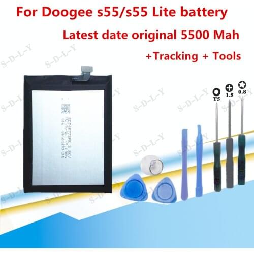 3.8V BAT18735500 Battery 5500mah for Doogee S55 S55Lite Cellphone Batteries Doogee S55 Battery +Tracking + Tools