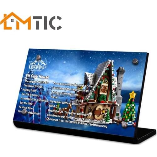 Acrylic display nameplate for 10275 model wizard club house creator building block toys