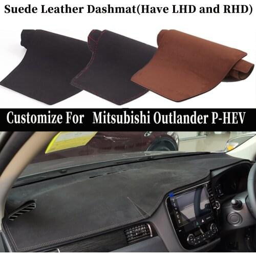 Accessories Car-styling Suede Leather Dashmat Dashboard Cover Dash Carpet For Mitsubishi Outlander P-HEV 2013 2014 2019 2021