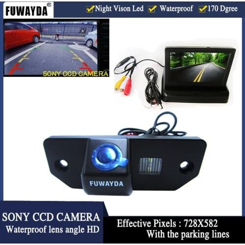 FUWAYDA CCD 4.3" Car rear-view camera monitorr Car RearView Camera parking lines for FORD FOCUS SEDAN (3Carriages) Ford C-max