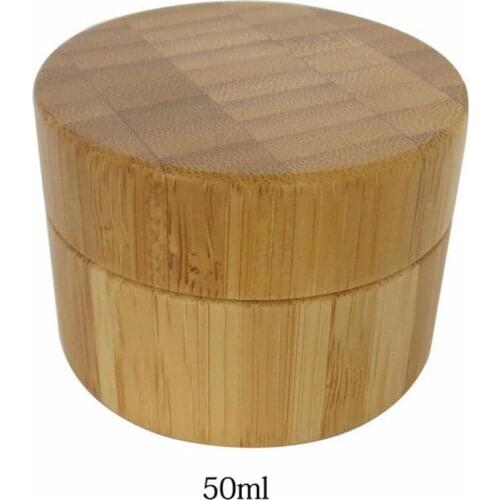 50pcs 50g bamboo cream jars,50ml bamboo cosmetic jar tin container package bottle glass tank