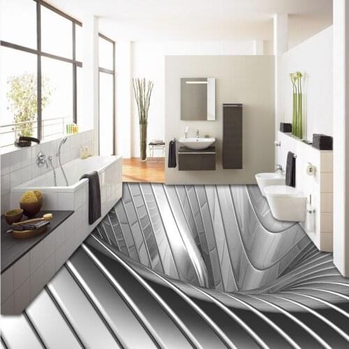 Free shipping custom flooring living room bathroom home decoration wallpaper floor 3D silver metal ground backdrop wallpaper