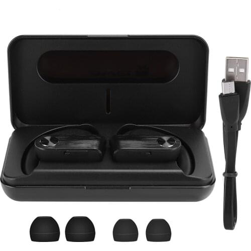 TWS True Wireless Earphone Ear Hook Bluetooth 5.0 Sports Headset With Charging Bay 3.7V Hands-Free HD Sound 1500mah Charging Box
