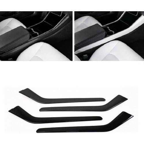 Carbon Fiber Central Control Board Car Sides Trim Interior Accessories For Tesla Model 3/Y 2017-2020