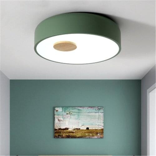 Nordic Style Wood Acryl LED Ceiling Lamp Creative Parlor Kitchen Master Bedroom Ceiling Lights