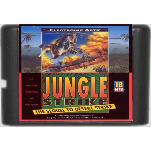 Jungle Strike 16 bit SEGA MD Game Card For Sega Mega Drive For Genesis