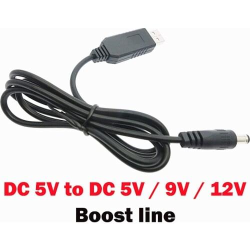 2020 New USB DC 5V to DC 9V 12V Step up Cable Module Converter USB TO DC 5.5*2.1MM Male Plug Cable USB Power Booster Wire