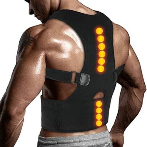 Magnetic Therapy Shoulder Straightener Waist Posture Corrector Back Belt Men Women Braces & Supports Belt Humpback Pain Relief
