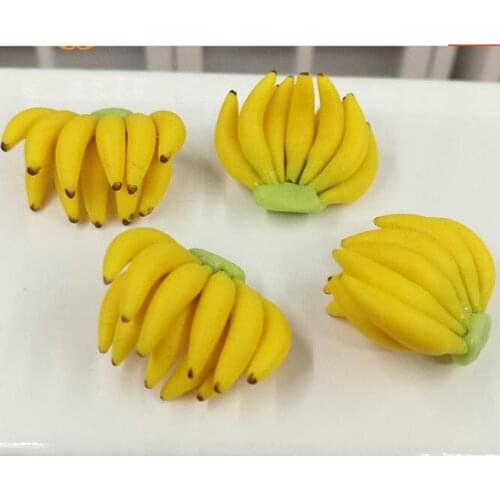 Mini Food Fruit Banana For 1:12 Doll Houses Miniature Bunch of Banana Kitchen Food Fruit Accessories Decor Dollhouse Miniature