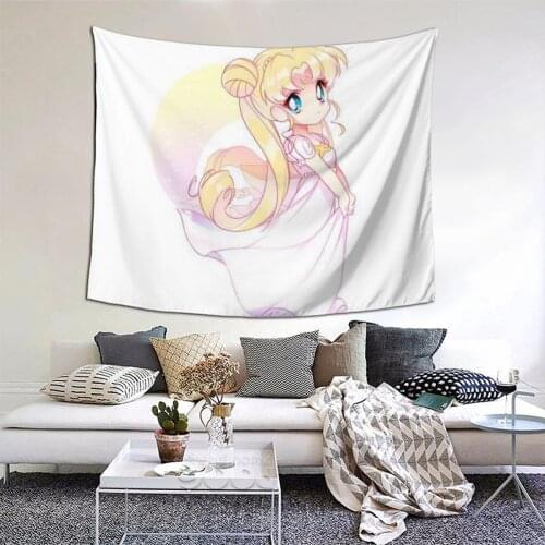 Sailor Girl Tapestry Anime Cosplay Kawaii Tapestry Wall Bedspread Bohemian Psychedelic Decor Blanket For Bedroom Dorm