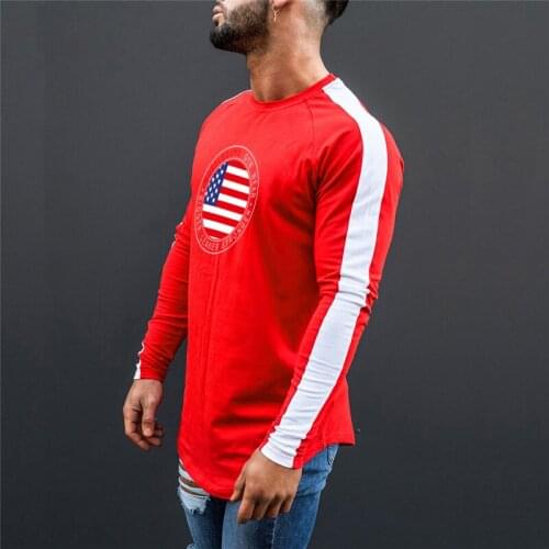 Muscleguys Brand T-Shirt Men 2020 Autumn Men Long Sleeve T shirt Cotton O-neck Pullover Casual Fashion Slim Fit Tshirt