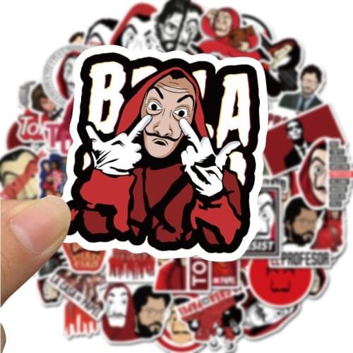 Movie money heist house LaCasa de Papel stickers graffiti waterproof skateboard stickers personalized luggage computer s