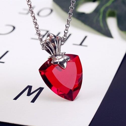 Anime Fate/stay night Tohsaka Rin Archer Necklace Red Pendant Cosplay Photo Props for Women Girls Student Halloween Gifts