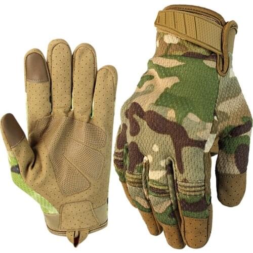 Cycling Equipment Tactical Touch Screen Gloves Riding Bike Full Finger Mittens Ski Moto Bicycle Fishing Antiskid Work Glove Men