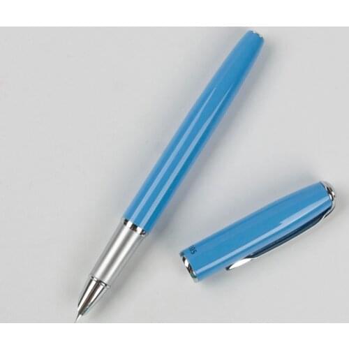 High Quality silvery 0.38mm Metal Fine Nib Fountain Pen Wingsung 9105 luxury Pens Office School Supplies
