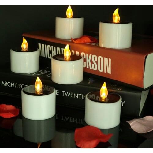 Solar Rechargeable Electronic Candle Light For Birthday Wedding Anniversary Candle Light Dinner Decoration LED Atmosphere Light