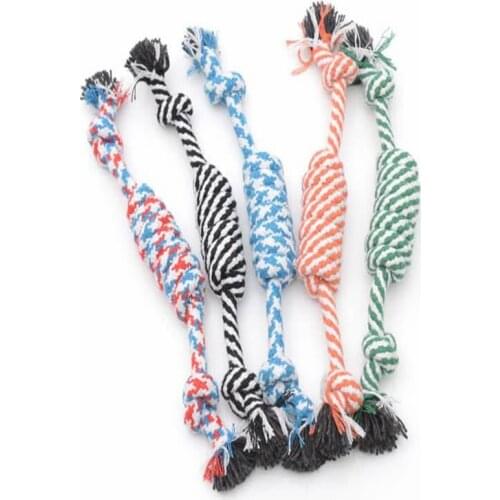 Pet Toys Cotton Rope Cat Dog Knots Chew Toys Knot Puppy For Pets Supplies Pet Dog Cat Durable Braided Bone Rope