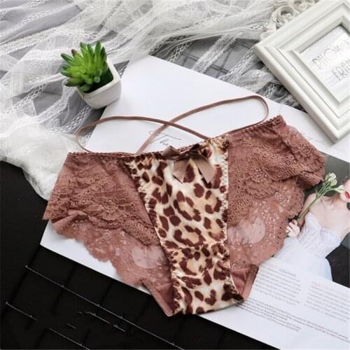 Sexy ladies lace-trimmed briefs embroidered lace hollow bowknot no trace buttocks breathable comfortable breathable briefsA19228