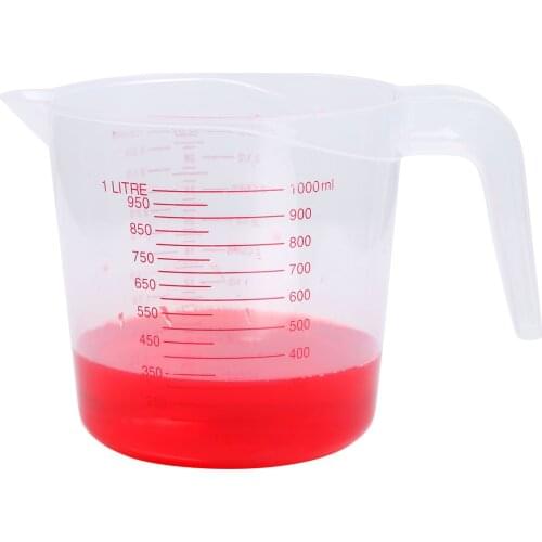 Plastic Measuring Cups Stackable Clear Graduated Mug with Handle Reusable Water Liquid Measure Cup Kitchen Cooking Baking Tools