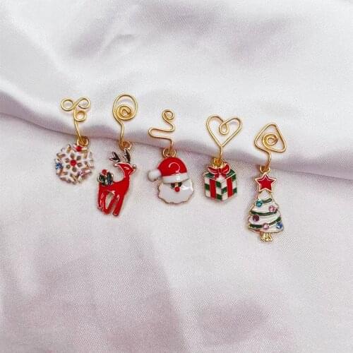 Reindeer Gift Fake Nose Piercing Ring Christmas Exclusive Nose Cuff And Stud Non Piercing Ring Tree Snow Jewelry For Kids Unisex