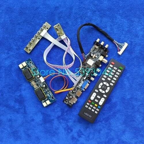 Fit M190EG01 V.0/V.1/V.2/V.3 1280*1024 DVB-C AV USB 4CCFL 30-Pin LVDS digital signal 3663 display controller drive card kit