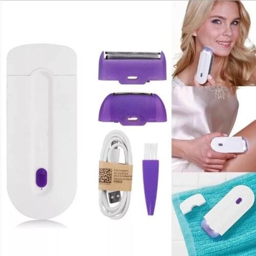 Professional Painless Hair Removal Kit Rechargeable Electric Epilator Women Body Face Leg Bikini Hand Shaver Hair Remover