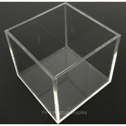 150x150x150mm 5 sided Clear Acrylic Perspex Box Cube Display Case Retail Jewelry Display Stand Container