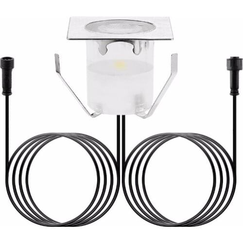 QACA Mini Small Square LED Buried Lights in the Landscape Inground Low Voltage 0.6W Energy Saving Ladder Light Underground B113