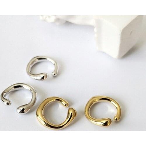 Gold Color Earrings Without Piercing Geometric Round Ear Cuff Minimalist Cartilage Earrings for Women Simple Jewelry