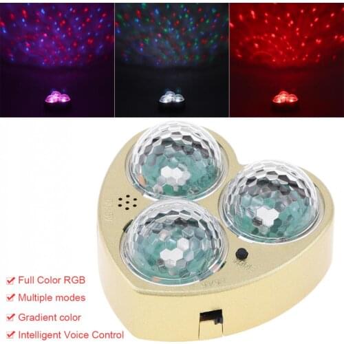 3W LED RGB Car Interior Full of Star Lights USB Multicolour Atmosphere Decor Lamp