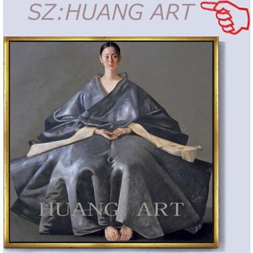 High quality Beautiful noble girl no Frame and With framed Oil Painting Canvas Palette pen On Canvas Picture Home Decoration