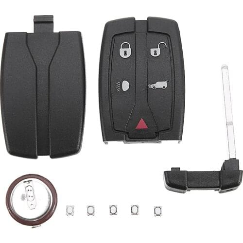 1pcs 5 Buttons Car Remote Key Fob Case Cover with Button Battery Repair Kit Fit For Land Rover Freelander 2