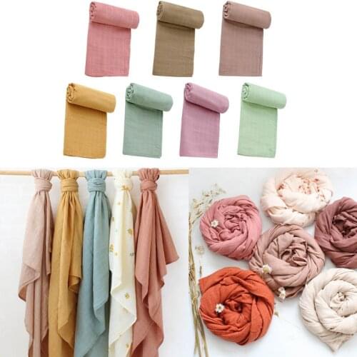 120x120cm Muslin Baby Muslin Blanket Soft 2 Layers Gauze Infant Newborn Swaddle Wrap Sleepsack Stroller Cover