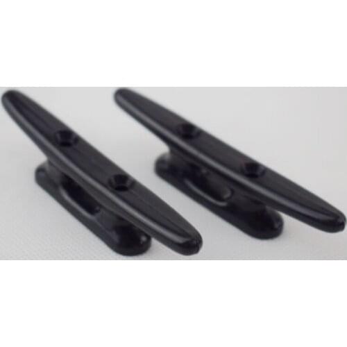 2PCS Boat Cleat 6" Black Nylon Plastic Open Base For Marine Boat