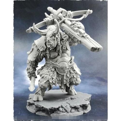 55mm Resin Figure Model kits Balista Minotaur Fantasy theme GK Unassambled Unpainted S199