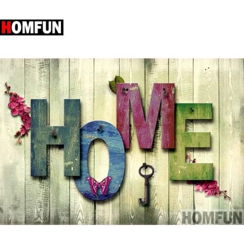 HOMFUN Full Square/Round Drill 5D DIY Diamond Painting "Letter pattern" Embroidery Cross Stitch 5D Home Decor Gift A13888