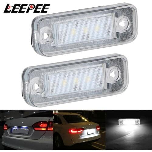 LEEPEE 1 pair Car Accessories 12V 2.8W Signal Lamp For Mercedes-Benz W203 W211 C219 R171 CLS SLK Car Licence Plate Light 3528SMD