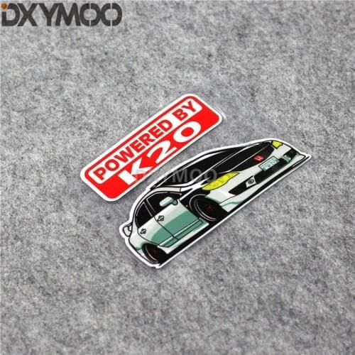 Car Styling Vinyl Bumper Motocross Truck Auto Bike Motorcycle Phone Bike Bumper Sticker for GK5 Civic Powered By K20A 12x8.5cm